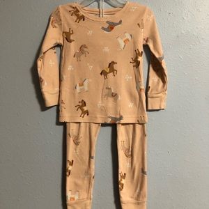 Old Navy Toddler Girl Horse Pajamas size 3T